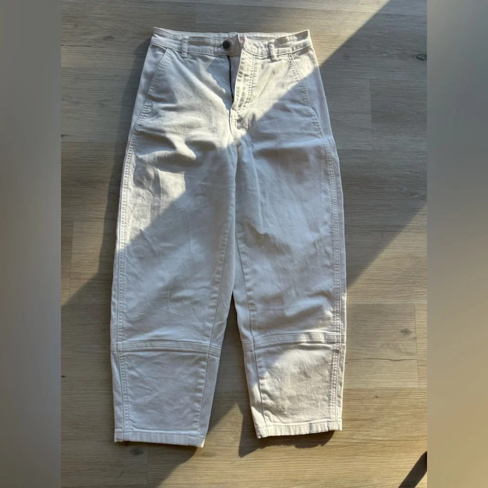Everlane White High-Rise Straight Leg Pants